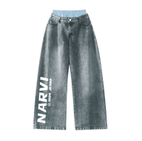 Image 1 of NARVI FLOTIN DOUBLE WAIST OVERSIZE 1004 BLUE JEANS 