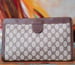 Image of Vtg Gucci Brown Monogram Clutch