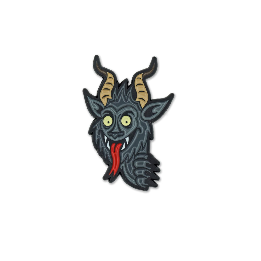 Krampus Peeker Enamel Pin