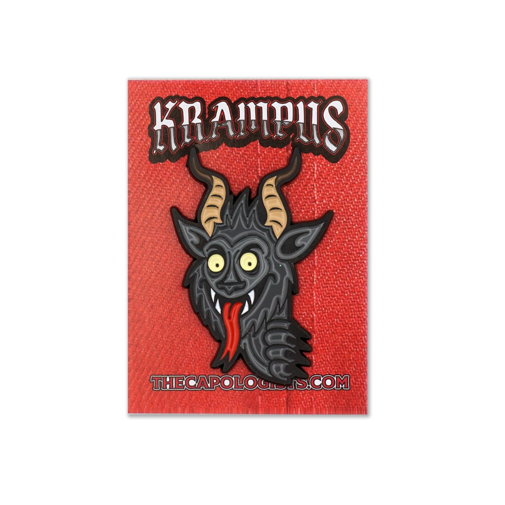 Krampus Peeker Enamel Pin