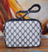 Image of Vtg Gucci Blue Monogram Cross Body Bag.