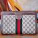 Image of Vtg Gucci Brown Monogram Clutch NIB
