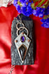 Gold Sheen Obsidian & Amethyst Shield Pendant Image 2