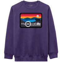 Image 1 of My Zero Carb Life Mountain Logo Crew-neck PURPLE Sweatshirt 