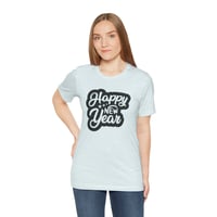 Image 2 of Hand-Drawn Happy New Year Short Sleeve T-shirt