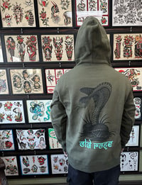 Image 2 of Snake Charmer Army Green Hoodie