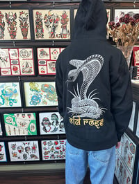 Image 3 of Snake Charmer Black full zip hoodie