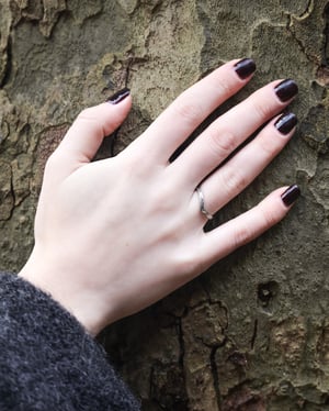 Image of Platinum 2mm, Latin engraved, Wishbone ring