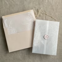 Image 1 of white etched peony PACK of 10