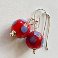 Image 5 of Periwinkle on Orange Earrings