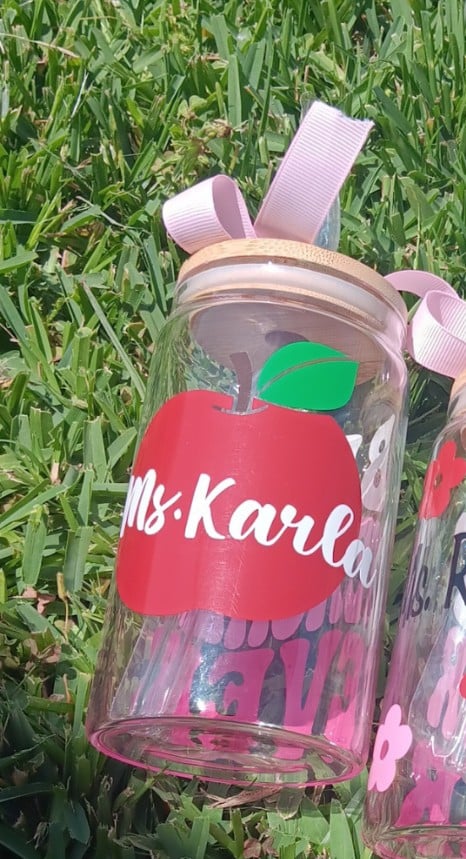 Image of teacher glass can 2 styles available 