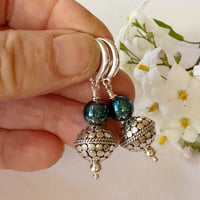 Image 6 of Fancy Silver with Iris Earrings