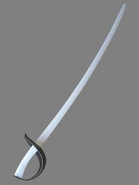 Image 1 of Training Sabre HEMA Bowl Guard Nylon Military Historical Fencing Martial Arts Dueling Sword