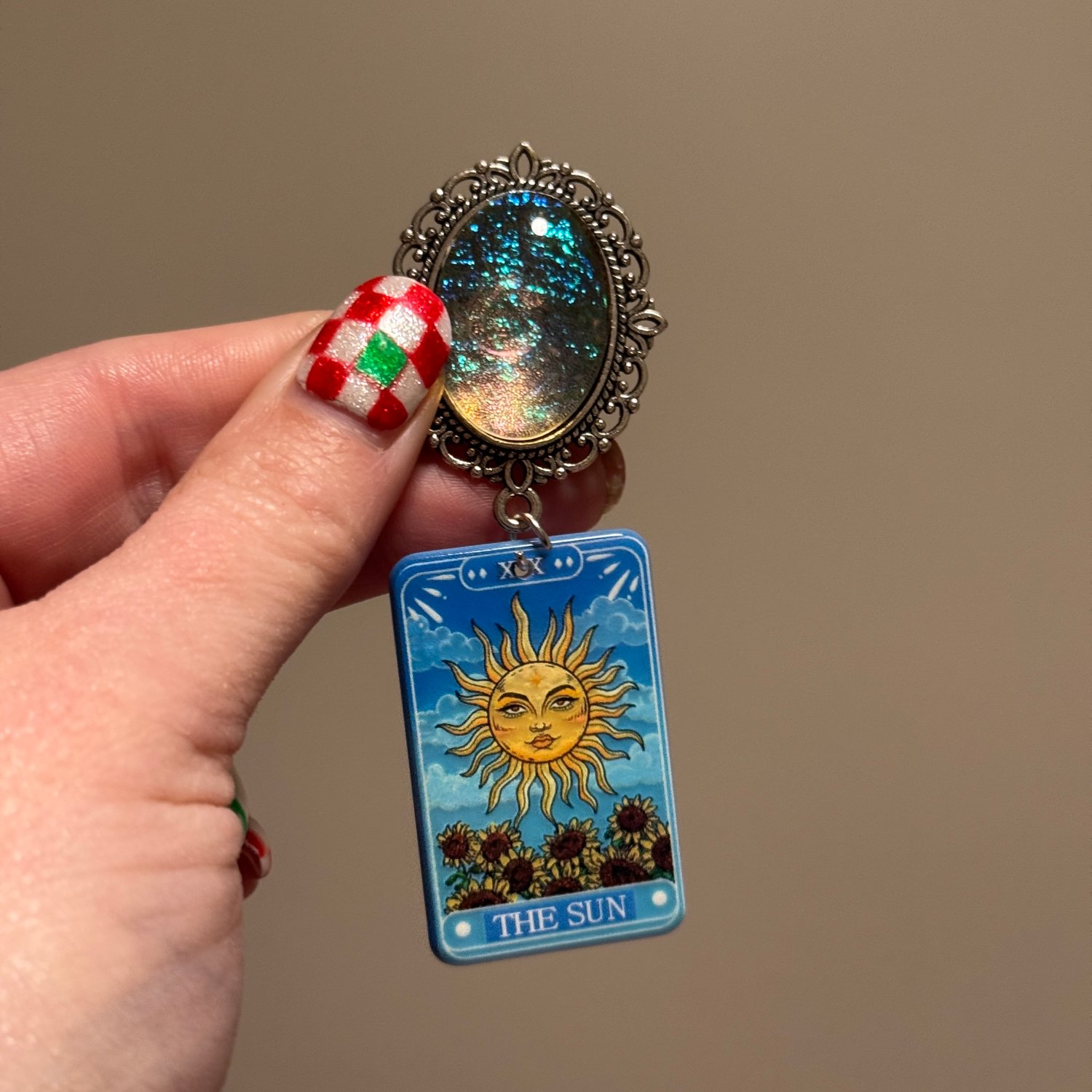 Image of Opal Sun Tarot Dangles (sizes 5/8-1”)