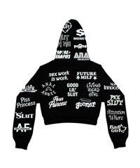 FEMME       FATALE       BABES        CROPPED       HOODIE      