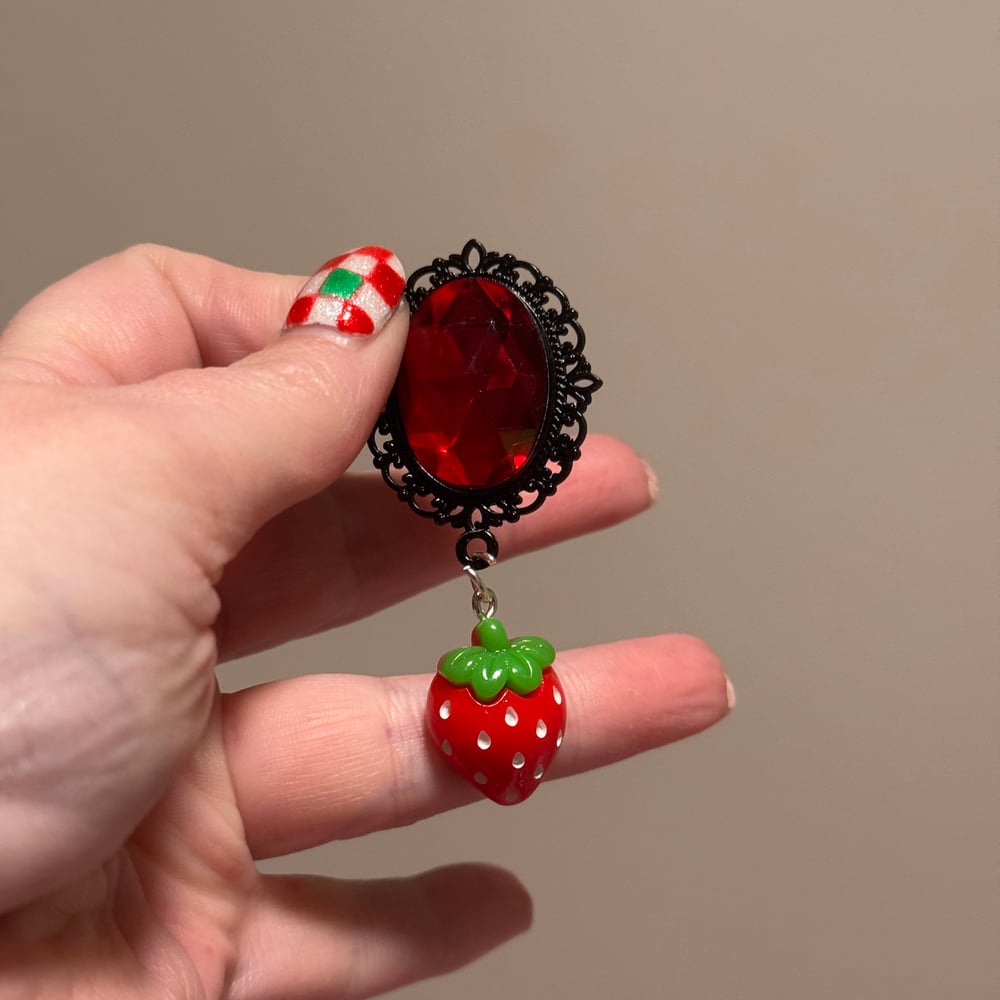 Image of Strawberry Dangles (sizes 5/8-1”)