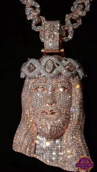 Diamond Bust Down Jesus Pendant