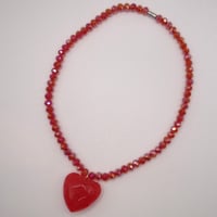 Image 3 of Flaming Hot Heart Necklace