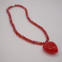 Image 2 of Flaming Hot Heart Necklace