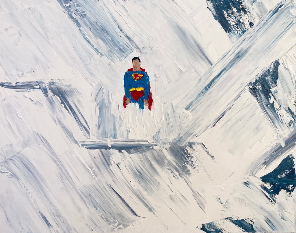 Image of Fortress of solitude  original painting 