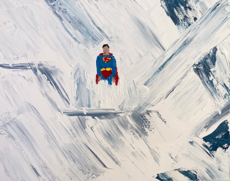 Image of Fortress of solitude  original painting 