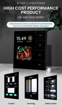 Image 1 of Tuya Zigbee Dimmer Curtain Switch Smart UK Switch 4 Gang Key 8-way Scene Switch Radar Sensor 3.5-inc