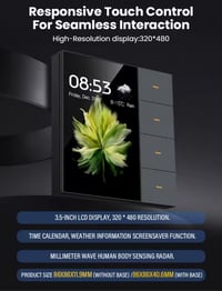Image 2 of Tuya Zigbee Dimmer Curtain Switch Smart UK Switch 4 Gang Key 8-way Scene Switch Radar Sensor 3.5-inc