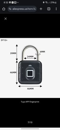Image 8 of Tuya Lock Smart Biometric Fingerprint Lock Tuya Door Electronic Lock Keyless Quick Unlock Digit Code