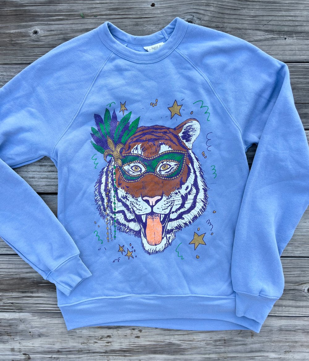 Image of Adult Mardi Gras Tiger Sweatshirt