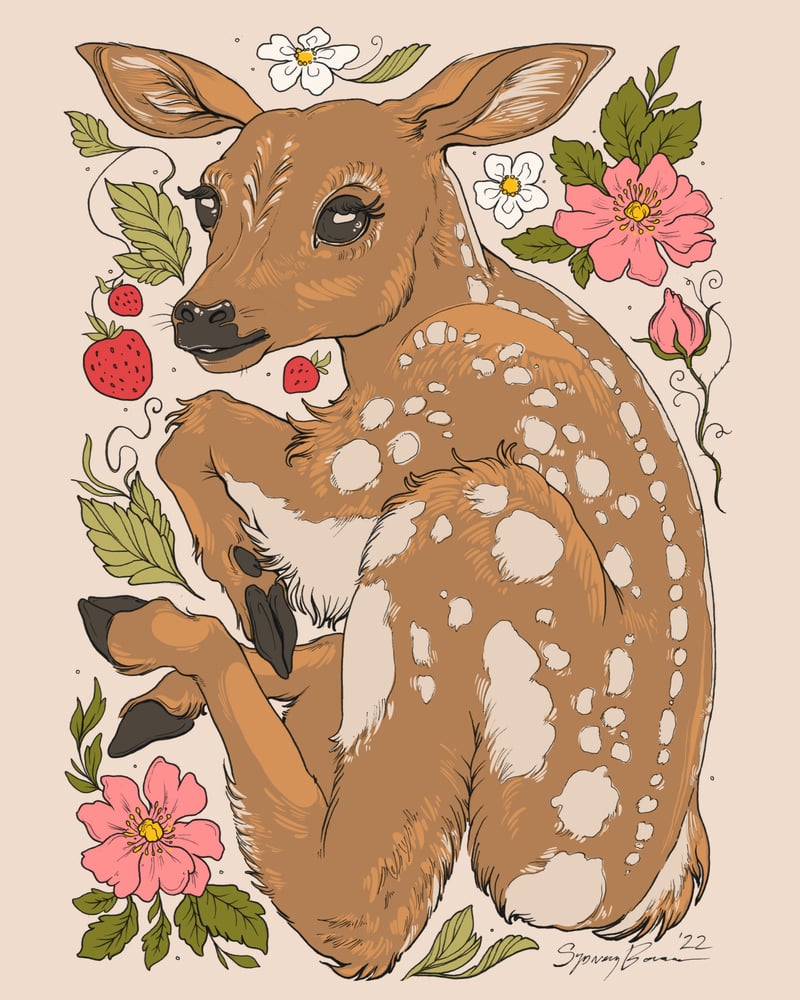 Image of Strawberry Fawn- Print