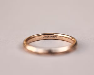 Image of 18ct rose gold, 2mm, Barleycorn ring