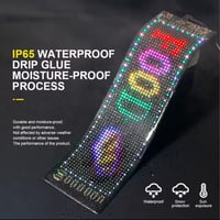 Image 2 of LED Matrix Pixel Panel Scrolling Bright Advertising Car Sign Bluetooth App Control Flexible USB 5V R