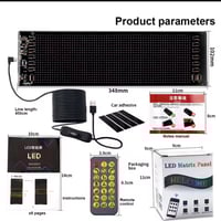 Image 4 of LED Matrix Pixel Panel Scrolling Bright Advertising Car Sign Bluetooth App Control Flexible USB 5V R