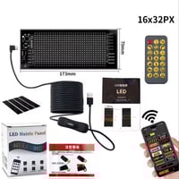 Image 5 of LED Matrix Pixel Panel Scrolling Bright Advertising Car Sign Bluetooth App Control Flexible USB 5V R