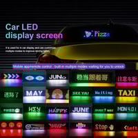 Image 1 of LED Matrix Pixel Panel Scrolling Bright Advertising Car Sign Bluetooth App Control Flexible USB 5V R