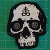 Satanic Skull Embroidered Patch 