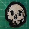 White Skull Embroidered Patch