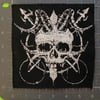 Horned Skull Square Embroidered Patch