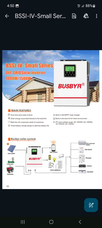 Image 3 of BUSBYR Solar Hybrid Inverter 1KW 10 KW