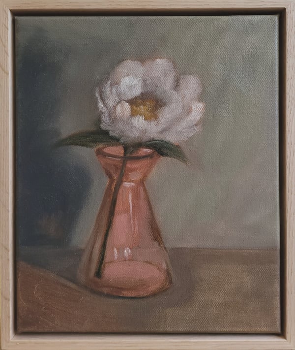 Image of Petit vase en verre rose