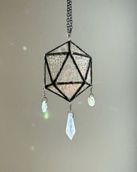 Image 5 of ODESZA Inspired Stained Glass Suncatcher Icosahedron Mobile (Mini) – V1