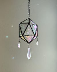 Image 3 of ODESZA Inspired Stained Glass Suncatcher Icosahedron Mobile (Mini) – V1