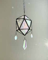 Image 5 of ODESZA Inspired Stained Glass Suncatcher Icosahedron Mobile (Mini) – V3