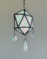 Image 4 of ODESZA Inspired Stained Glass Icosahedron Mobile (Mini) – Streaky