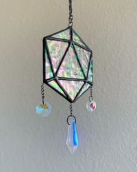 Image 2 of ODESZA Inspired Stained Glass Icosahedron Mobile (Mini) – Streaky