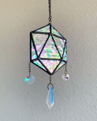 Image 1 of ODESZA Inspired Stained Glass Icosahedron Mobile (Mini) – Streaky