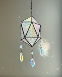 Image 5 of ODESZA Inspired Stained Glass Suncatcher Icosahedron Mobile (Large) – V1