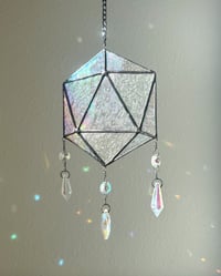 Image 4 of ODESZA Inspired Stained Glass Icosahedron Mobile (Large) – V2