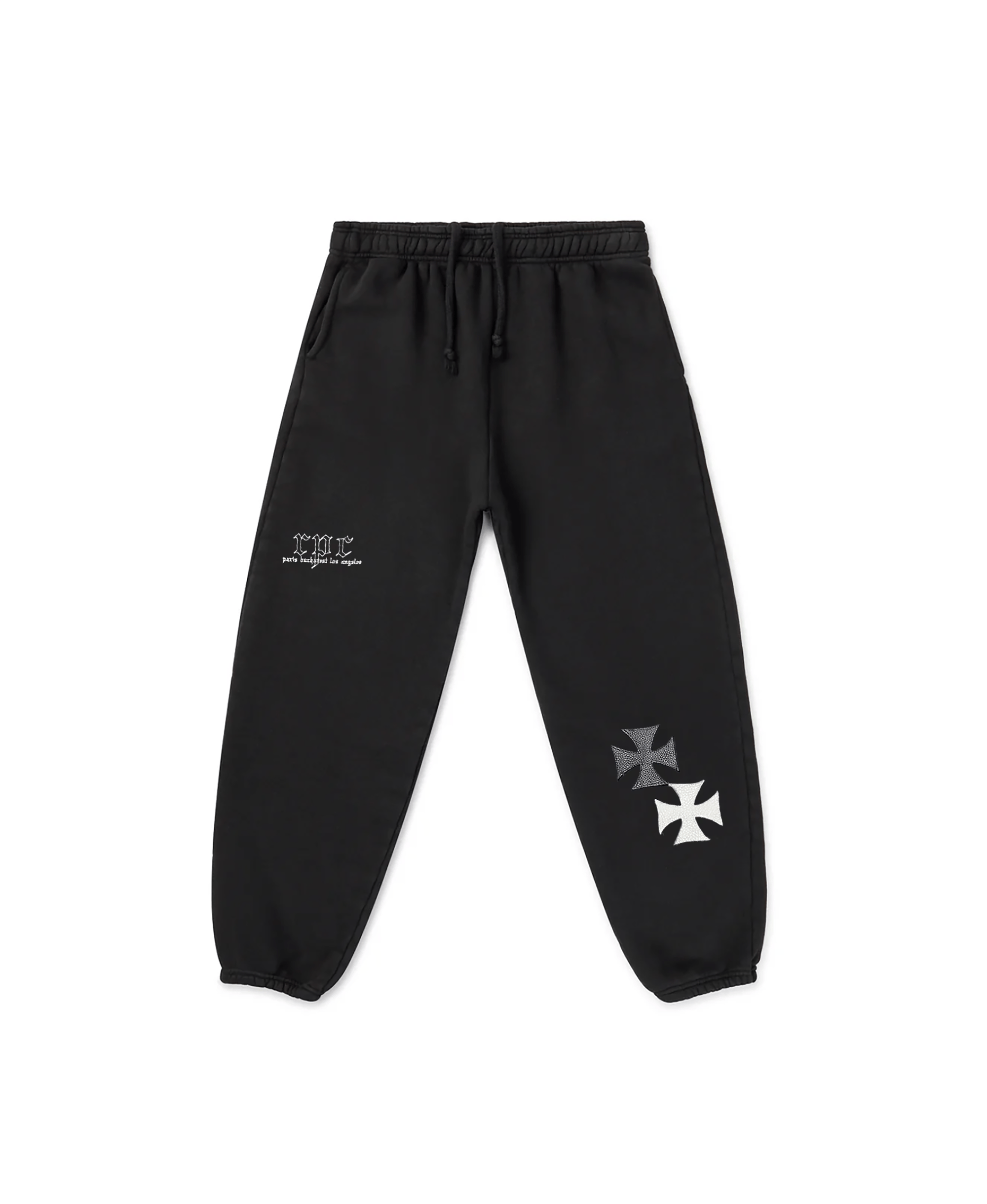 Image of LEATHER PATCH SWEATPANTS