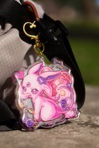 Image 2 of Espeon - Pokemon 7cm Glitter Epoxy Charm